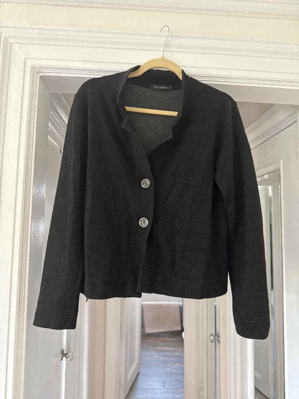 Cropped black sweater